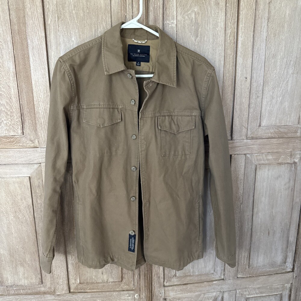 Roark Revival Canvas Utility Jacket Men's Sz S Khaki Heavyweight Cotton Workwear